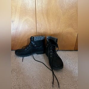 Black Laceup Boots